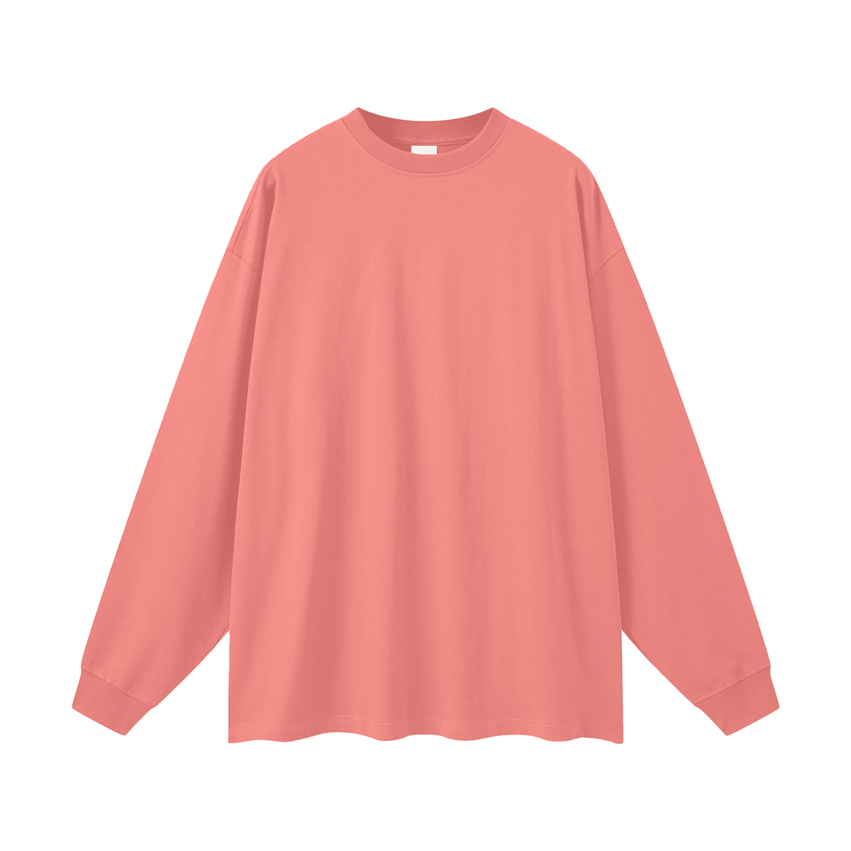 Oversized Unisex Long Sleeve T-Shirt in watermelon red