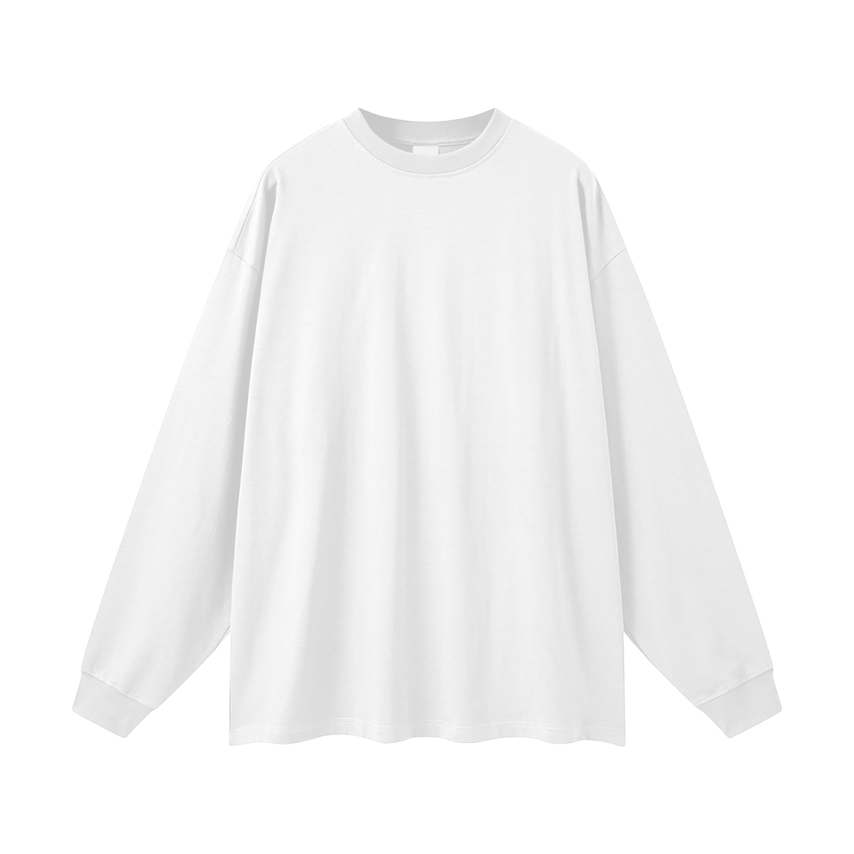 Oversized Unisex Long Sleeve T-Shirt in white