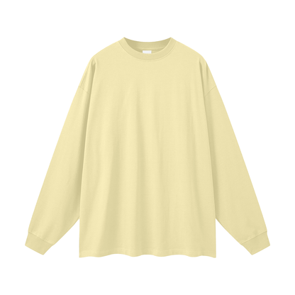 Oversized Unisex Long Sleeve T-Shirt in yellow