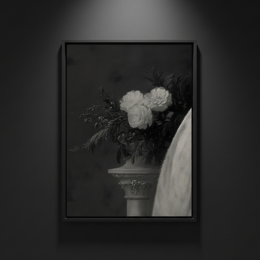 Peonies in Shadow | Floral Still Life Fine Art Paper Print artwork image