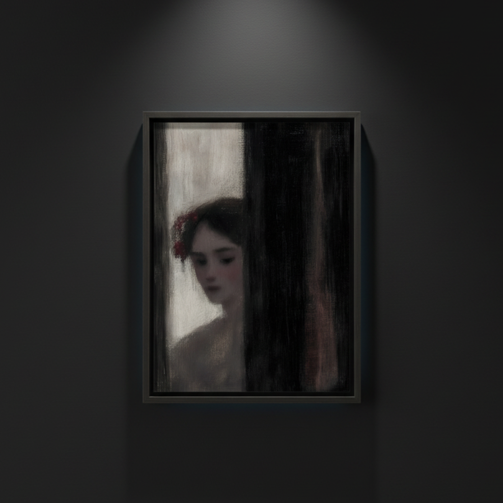 Portrait Behind the Panels, art print