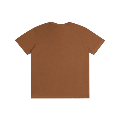Pure Cotton Unisex T-Shirt in caramel macchiato, alternate angle