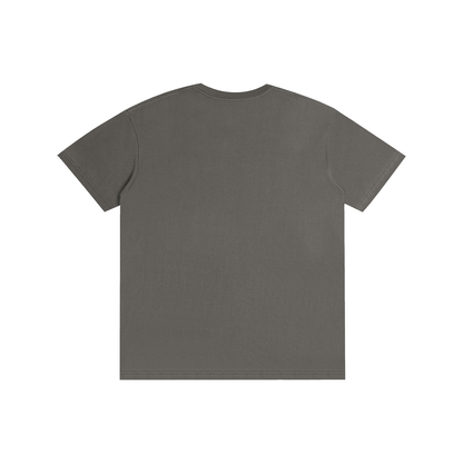 Pure Cotton Unisex T-Shirt in charcoal gray, alternate angle