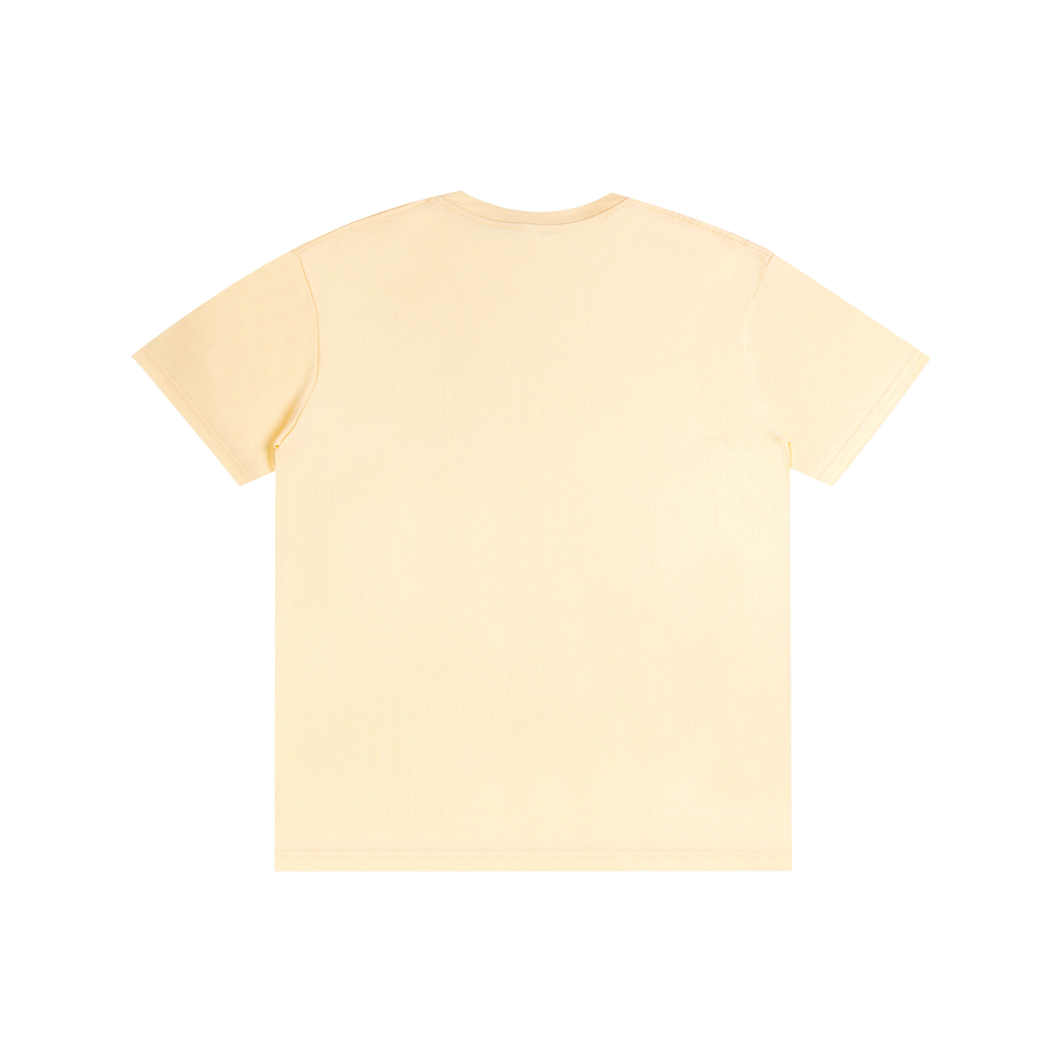 Pure Cotton Unisex T-Shirt in light apricot, alternate angle