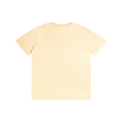 Pure Cotton Unisex T-Shirt in light apricot, alternate angle