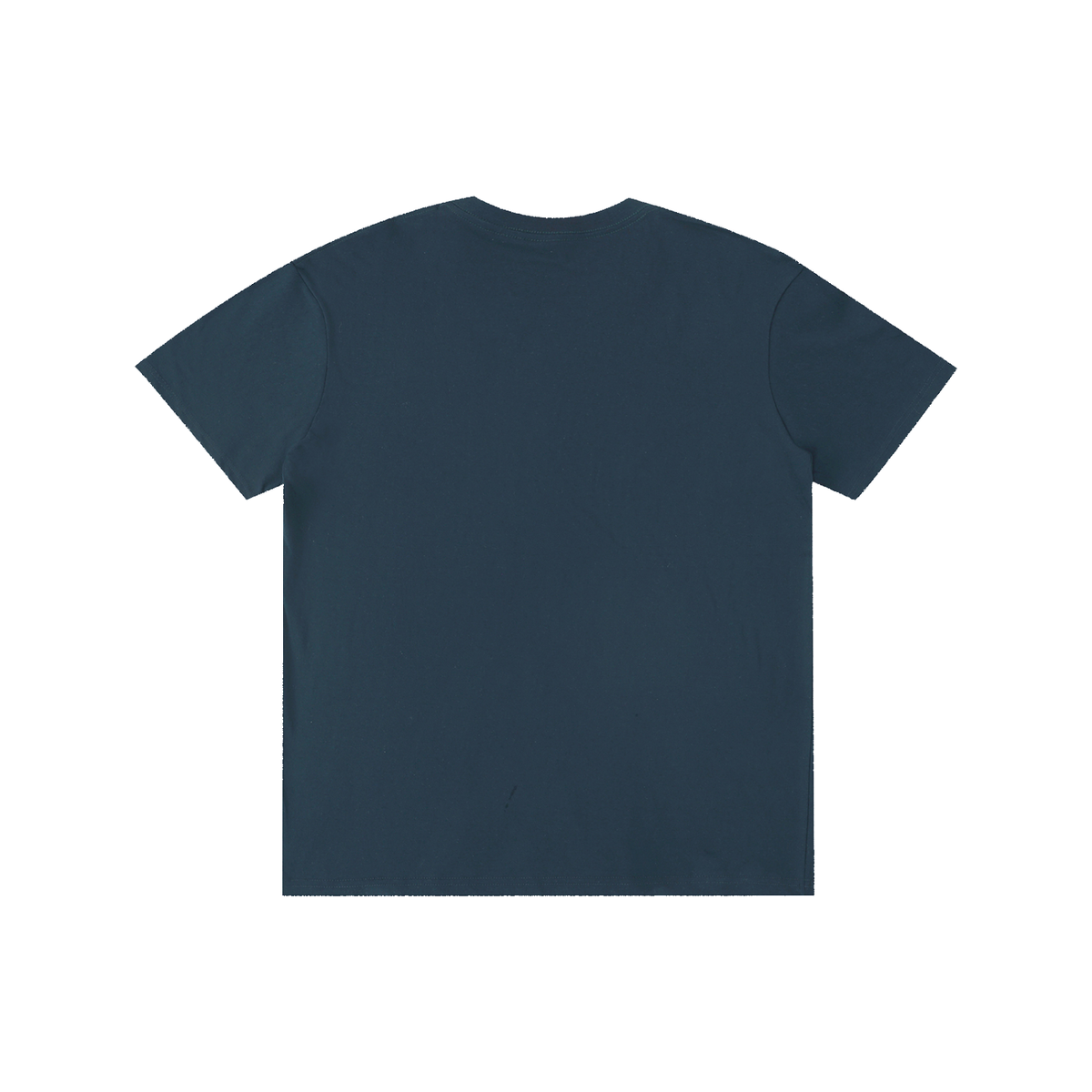 Pure Cotton Unisex T-Shirt in navy blue, alternate angle