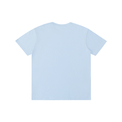 Pure Cotton Unisex T-Shirt in sky blue, alternate angle