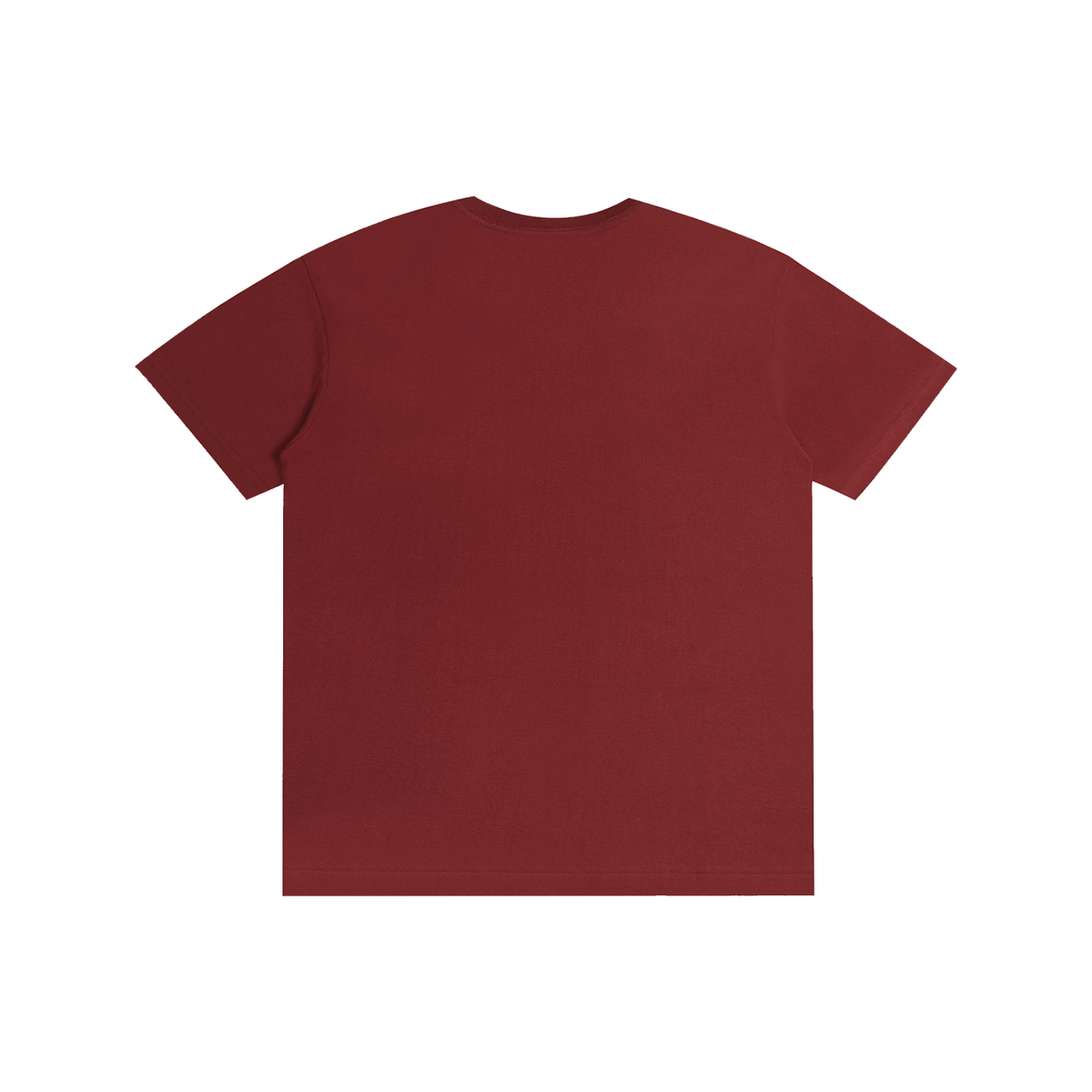 Pure Cotton Unisex T-Shirt in wine red, alternate angle