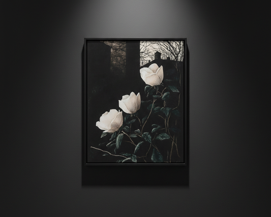 Roses Against the Stone, art print