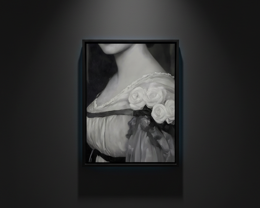 Roses at Her Shoulder, art print