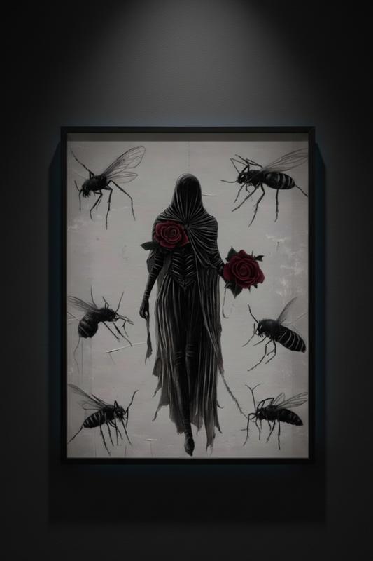 Roses for the Hooded Dead, art print