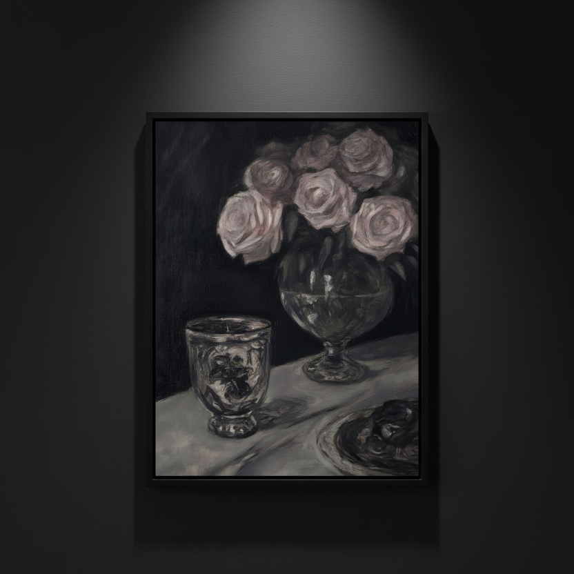 Roses on the Quiet Table, art print