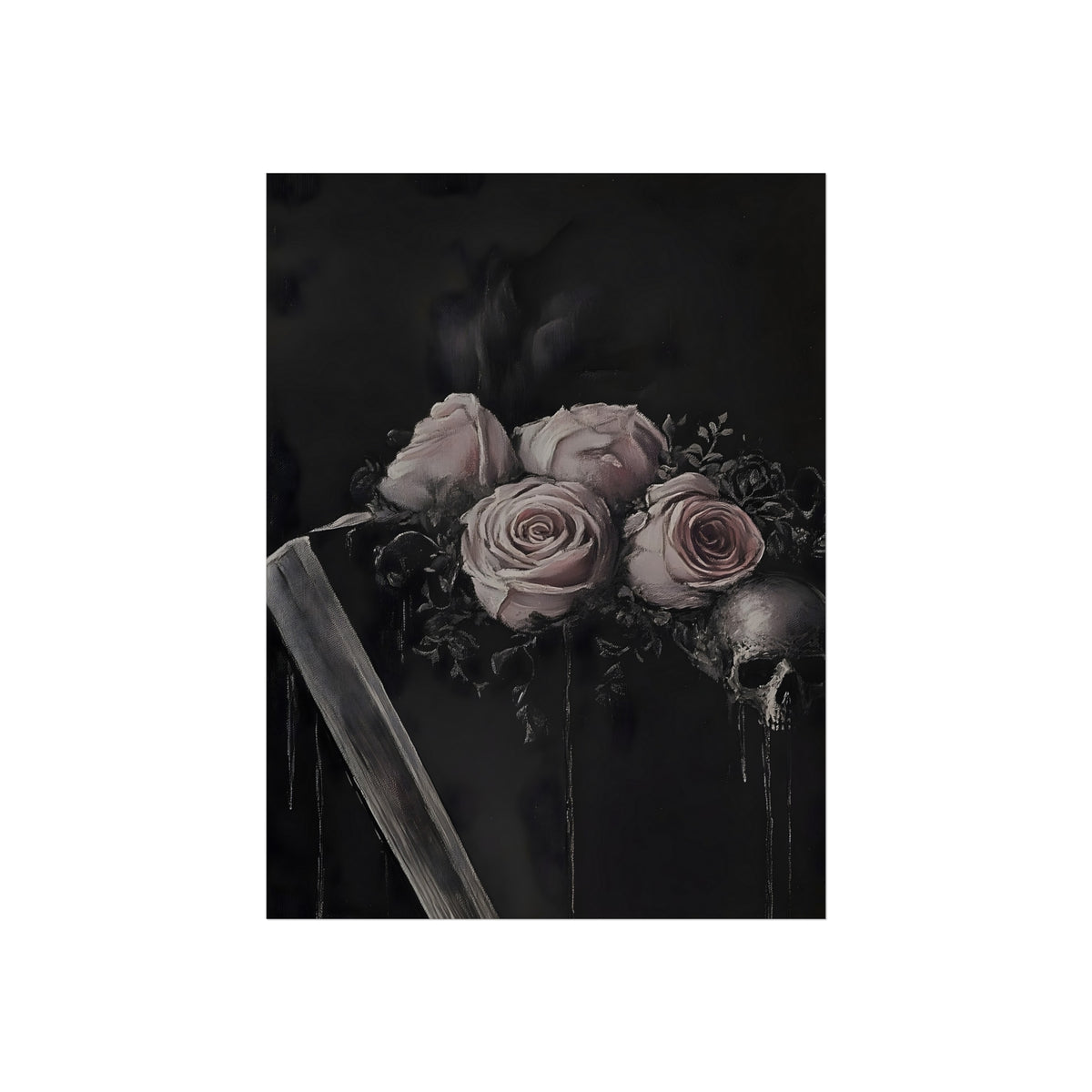 Roses, Steel and Bone, art print, view 3