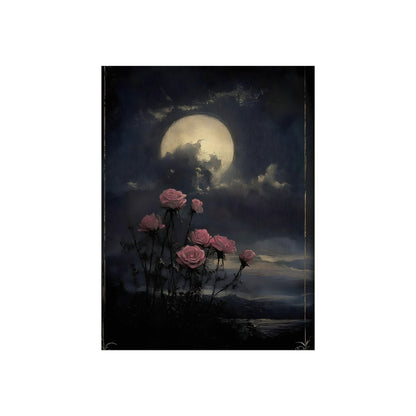 Roses Under the Full Moon, art print, view 2