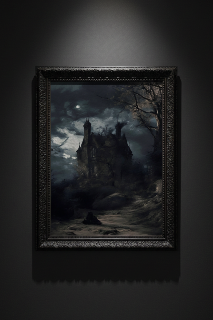 Ruins Under the Moon, art print