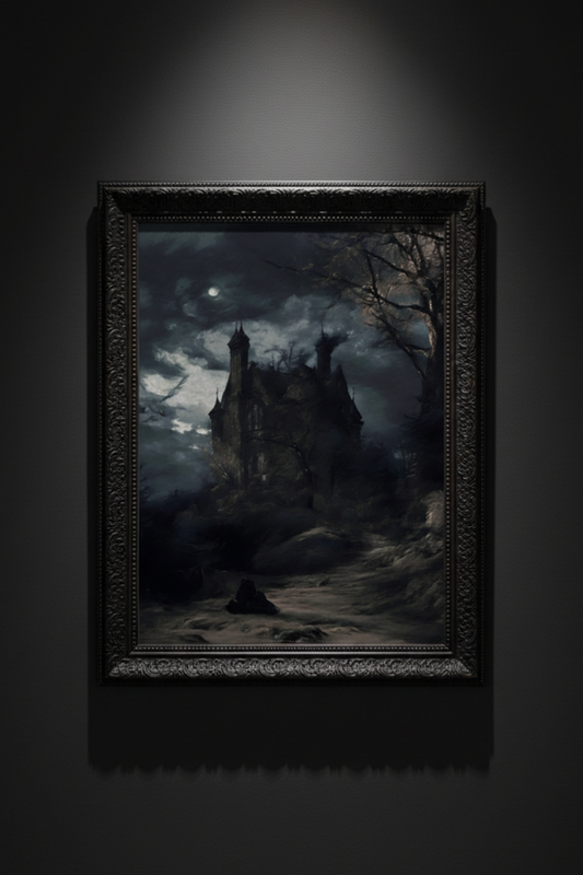 Ruins Under the Moon, art print