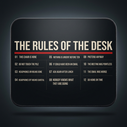 Funny Office Mouse Pad – The Rules of the Desk