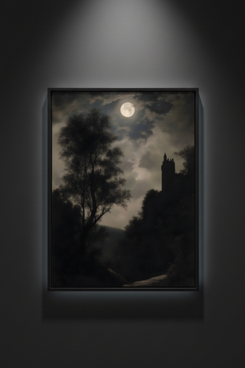 Silent Keep of Shadows | Gothic Landscape Fine Art Paper Print artwork image