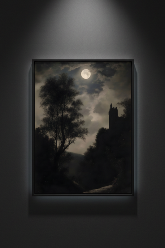 Silent Keep of Shadows | Gothic Landscape Fine Art Paper Print artwork image