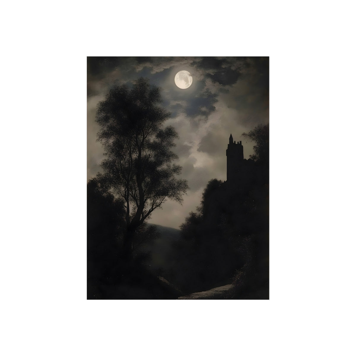 Silent Keep of Shadows fine art paper print detail