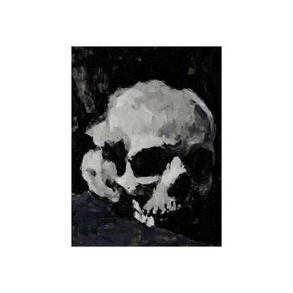 Skull in Heavy Brush, art print, view 2