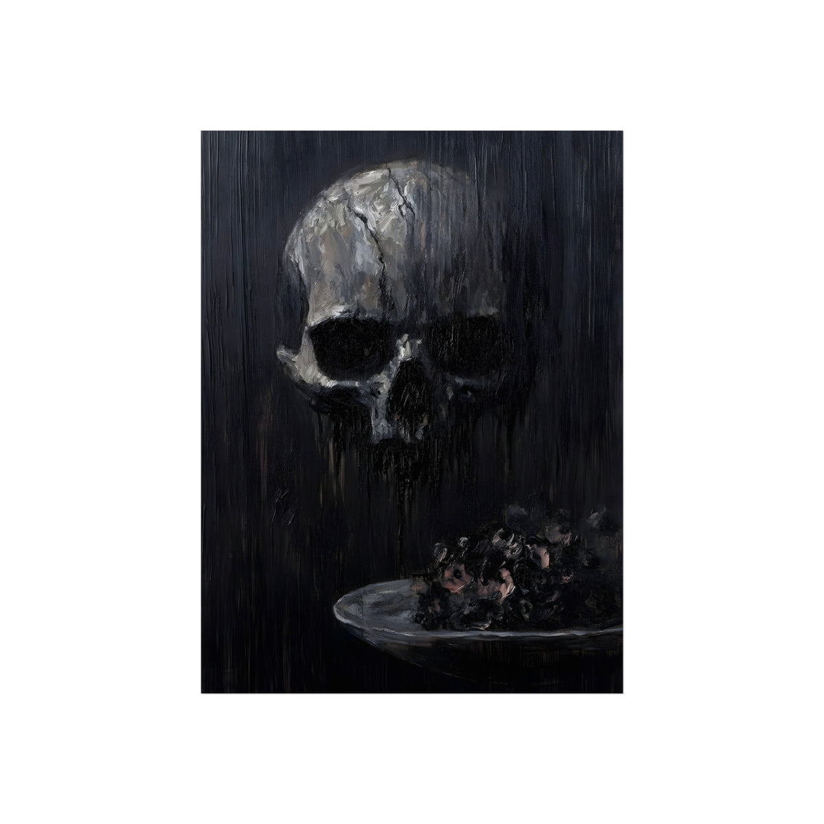 Skull in the Rain, art print, view 3