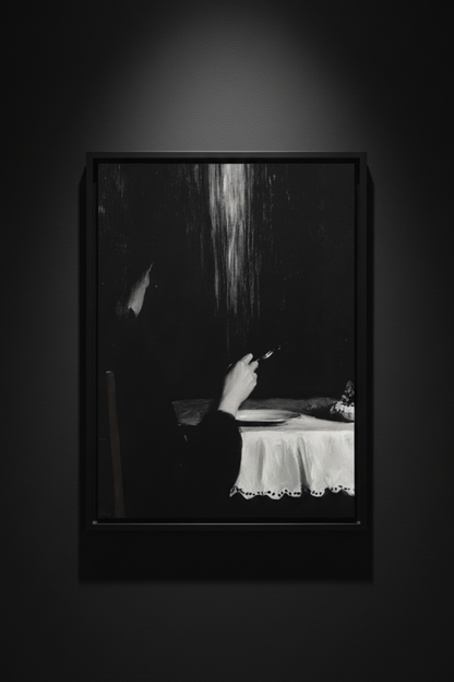 Smoke at the Lace Table, art print