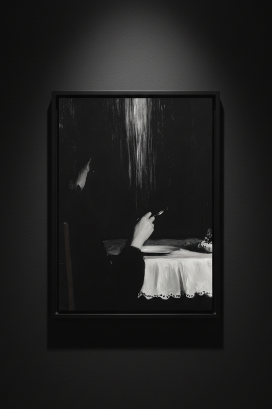 Smoke at the Lace Table, art print