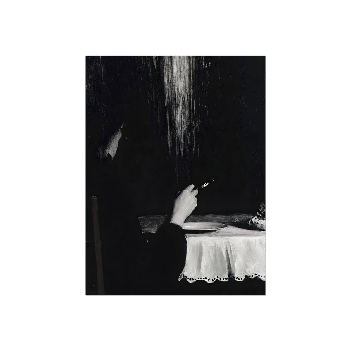 Smoke at the Lace Table, art print, view 2