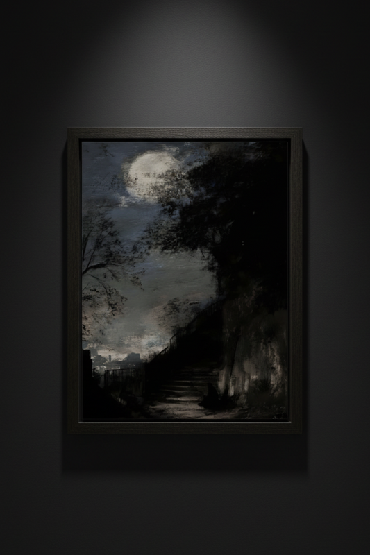 Stairway to the Full Moon, art print