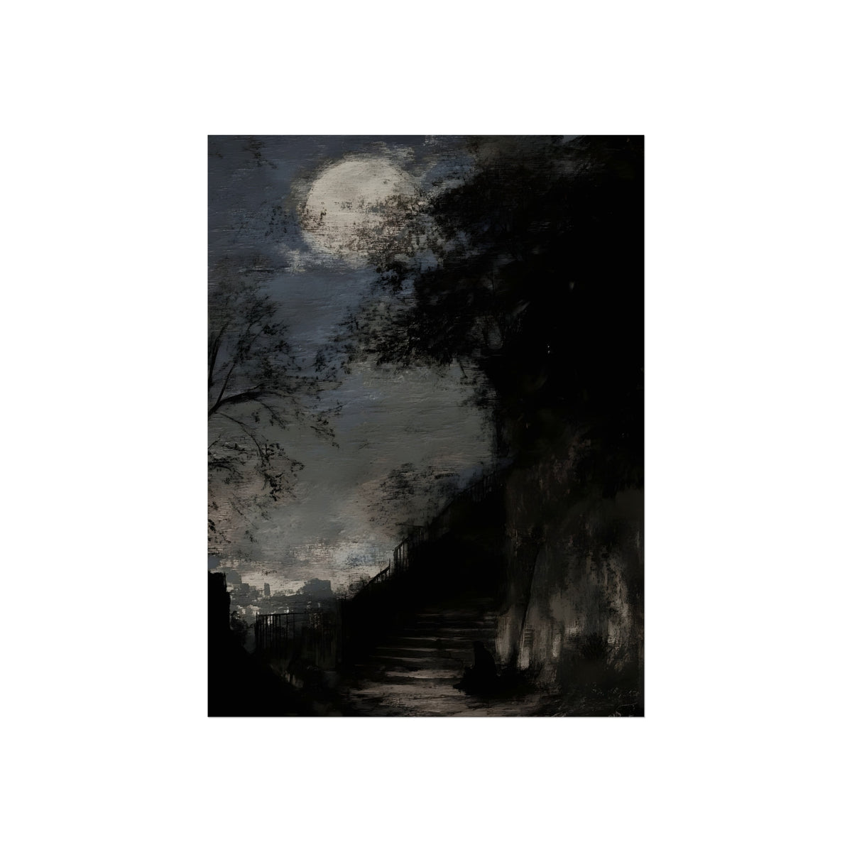 Stairway to the Full Moon, art print, view 2