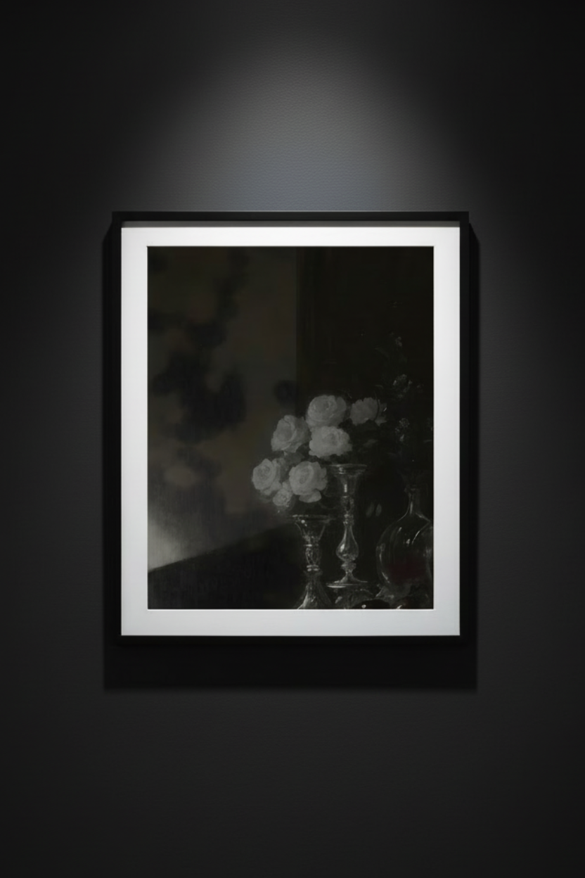 Still Life in White, fine art paper print