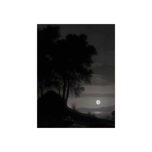 Still Water Under a Full Moon, art print, view 2