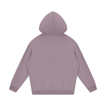 Streetwear Unisex Fleece Hoodie in ash purple, alternate angle
