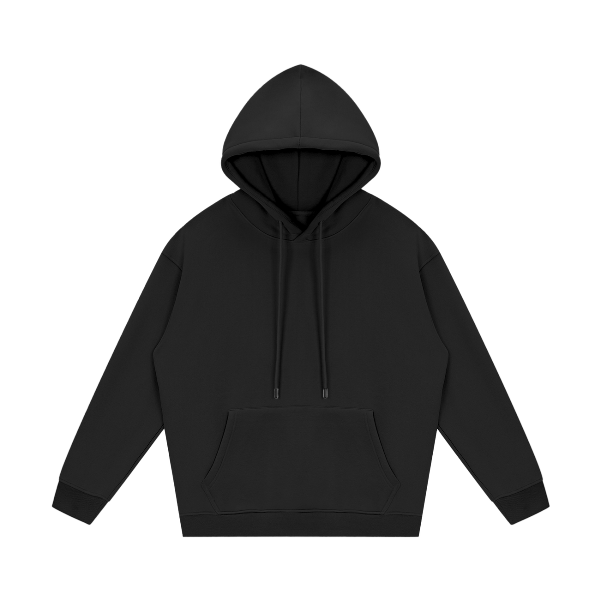Streetwear Unisex Fleece Hoodie in black