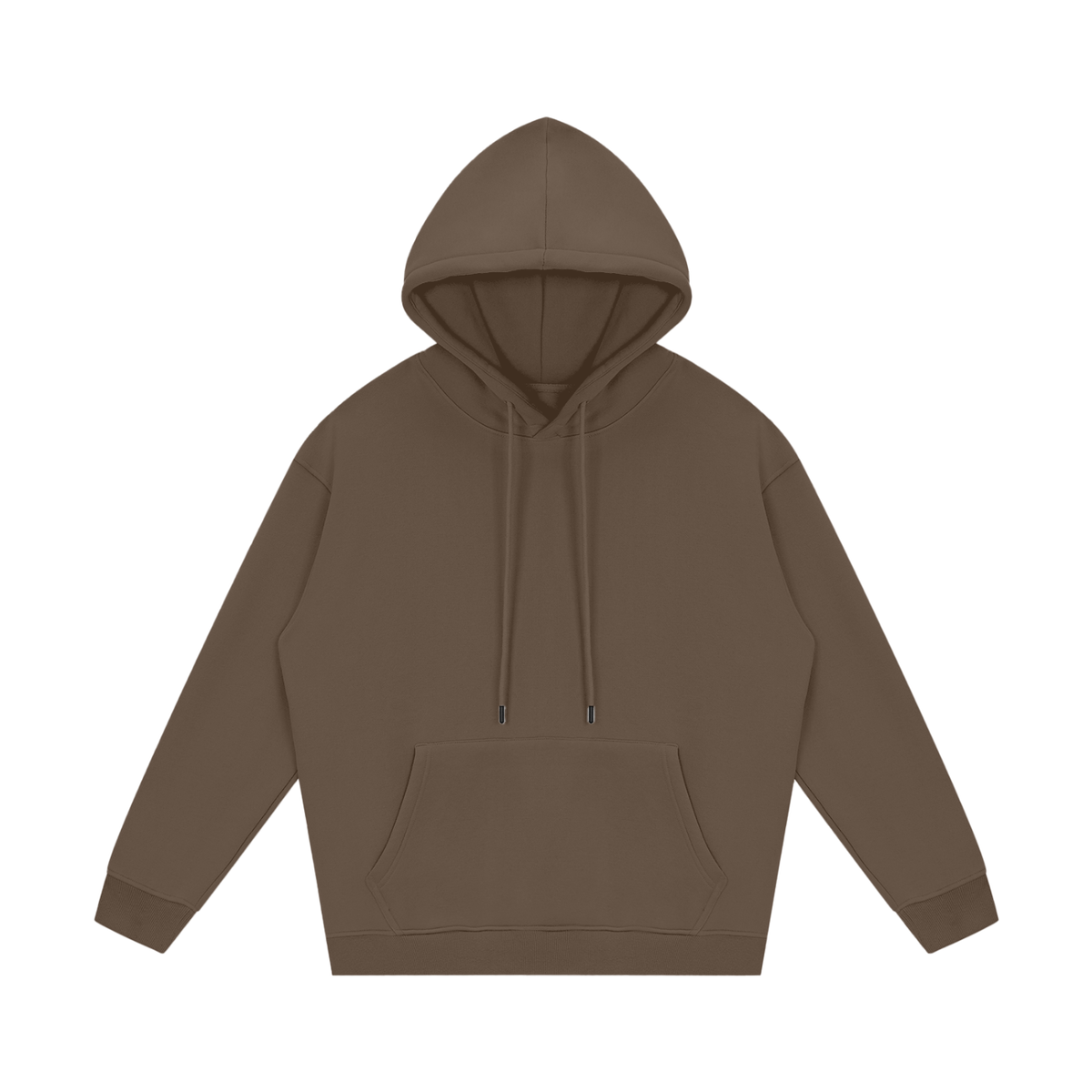 Streetwear Unisex Fleece Hoodie in dark brown