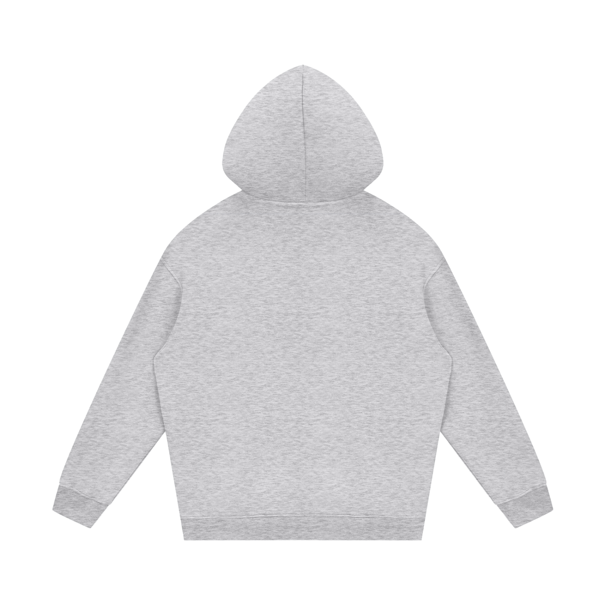Streetwear Unisex Fleece Hoodie in flower gray, alternate angle