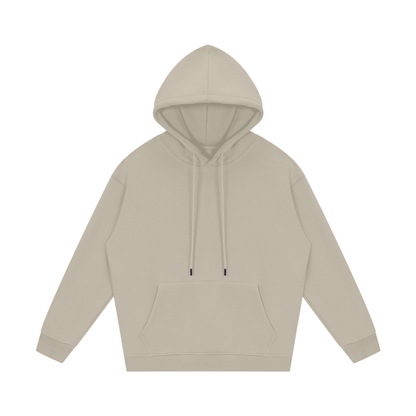 Streetwear Unisex Fleece Hoodie in gray apricot