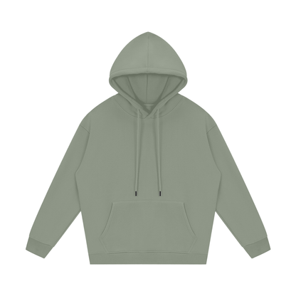 Streetwear Unisex Fleece Hoodie in grayish green