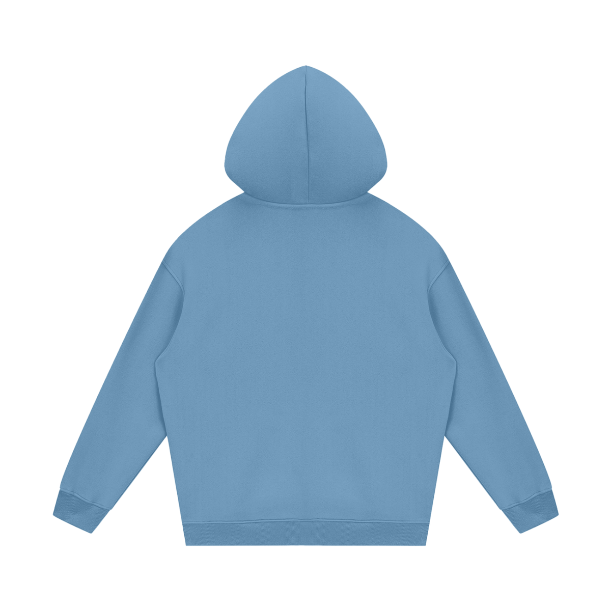 Streetwear Unisex Fleece Hoodie in medium blue, alternate angle