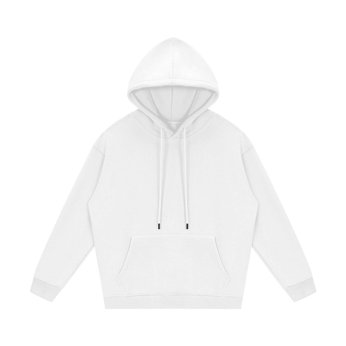 Streetwear Unisex Fleece Hoodie in white
