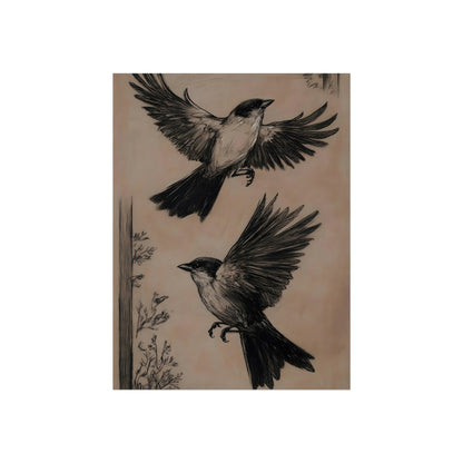 Studies in Flight vintage bird sketch fine art poster