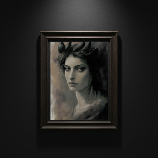 The Antlered Muse, art print
