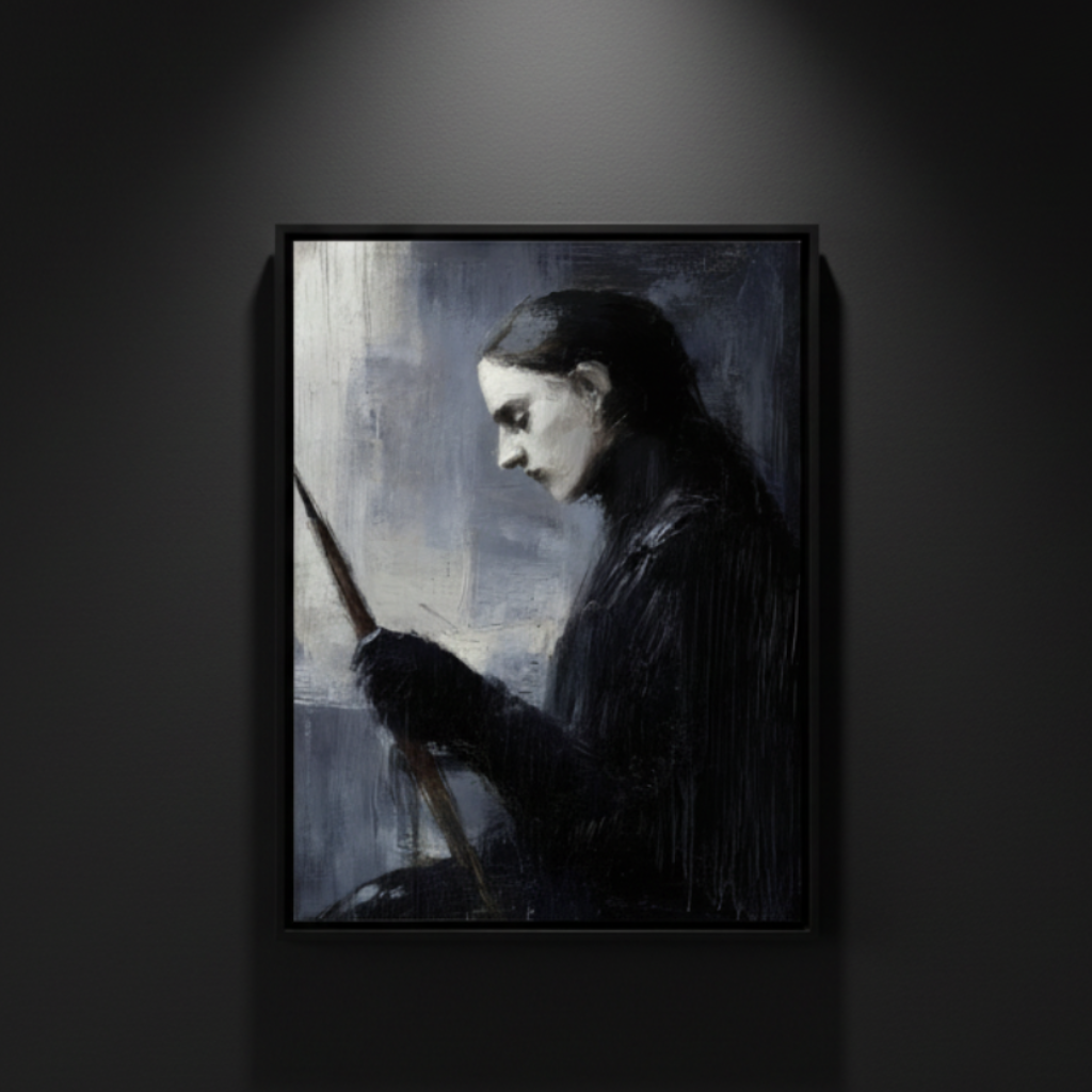 The Archer in Blue Gray, art print