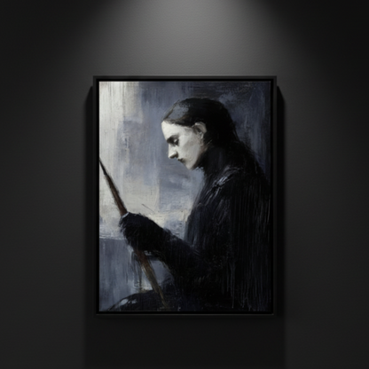 The Archer in Blue Gray, art print