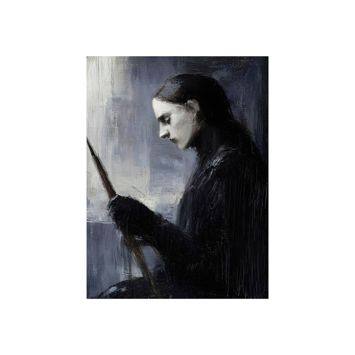 The Archer in Blue Gray, art print, view 3