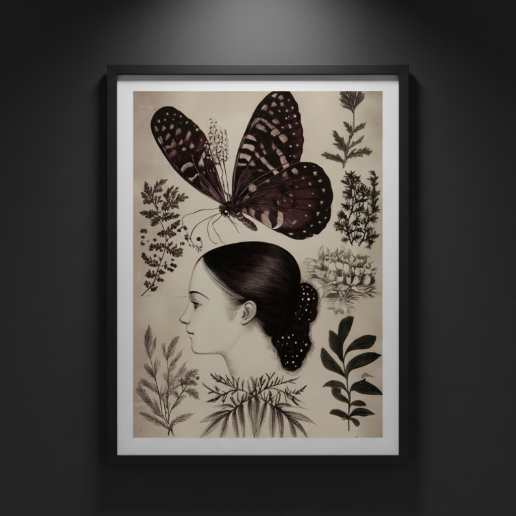 The Butterfly Crown, fine art paper print