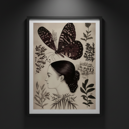 The Butterfly Crown, fine art paper print