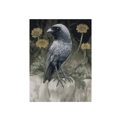 The Crow's Almanac | Gothic Wildlife Fine Art Paper Print artwork