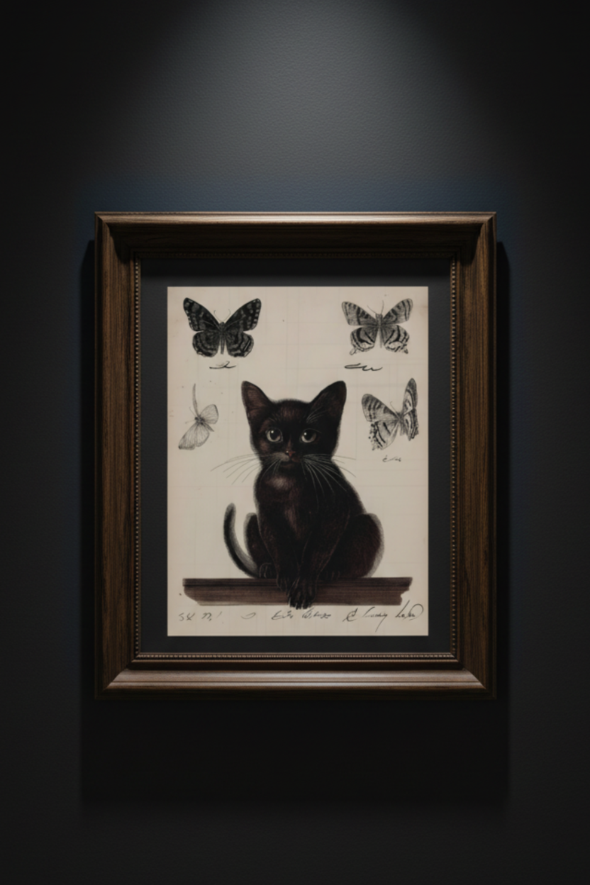The Familiar's Cabinet | Gothic Botanical Fine Art Paper Print artwork image